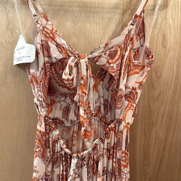 Bohemian Orange and Cream Babydoll Dress. Select Item 3/$25. - Picture 9 of 12